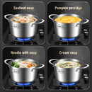 AS-H8 Superior 8-Piece Stainless Steel Stockpot Set