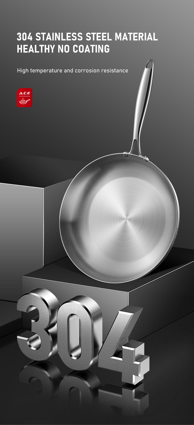 AP-Q Five Layer Steel Frying Pan