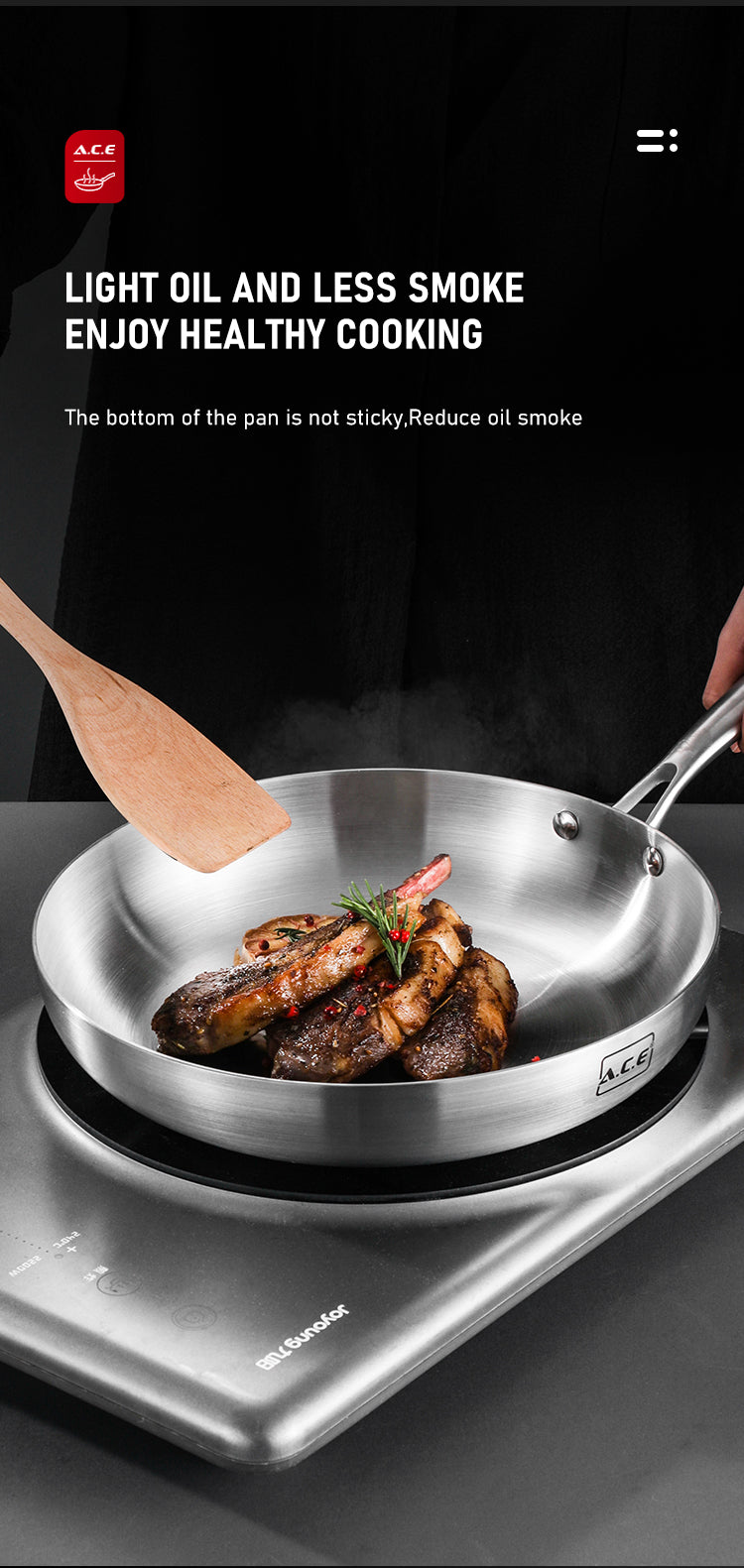 AP-Q Five Layer Steel Frying Pan